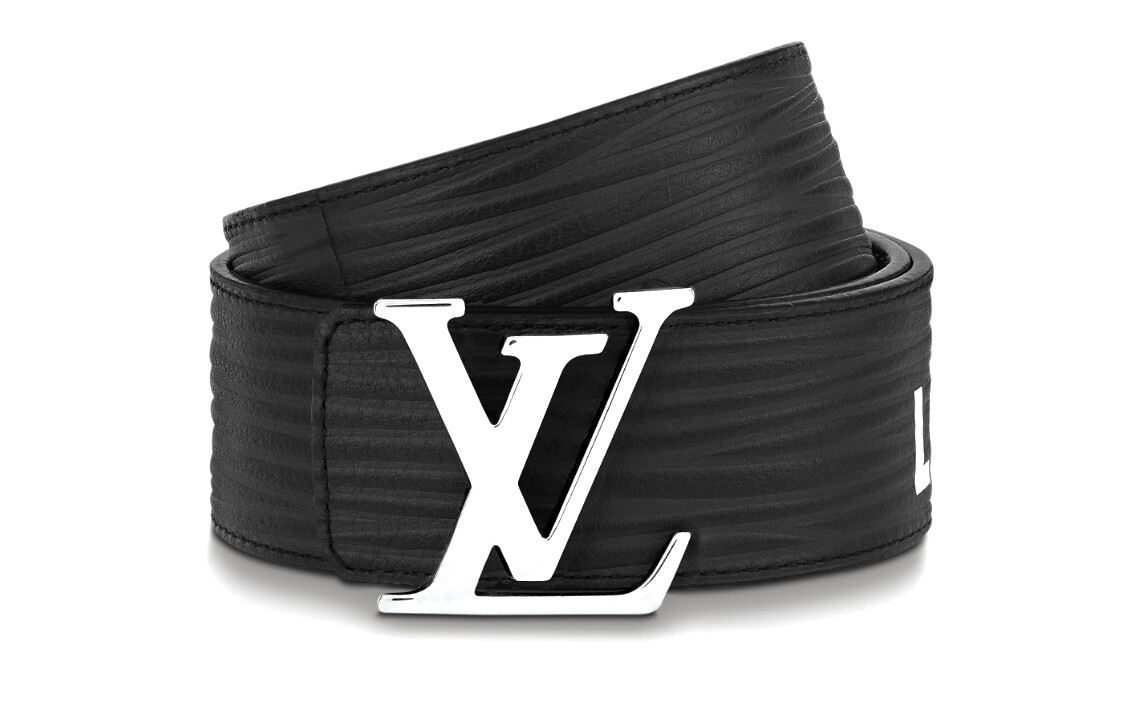 

Ремень кожаный Louis Vuitton Initials мужской, черный