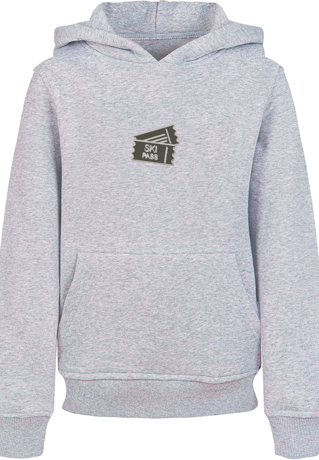 

Пуловер F4NT4STIC Hoodie Ski Pass Urlaub Berge Winter Schnee, цвет grau meliert