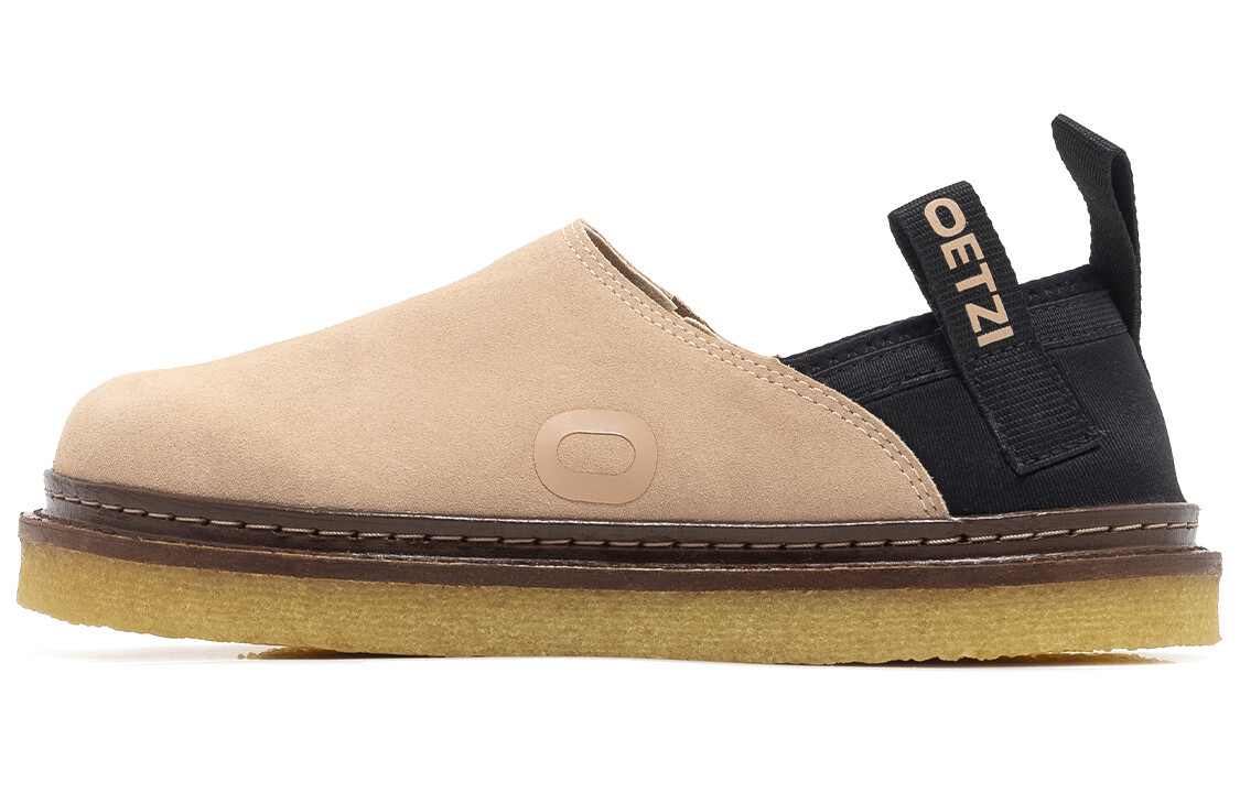 

Кроссовки OETZI Skateboarding Shoes Unisex Low-top Khaki Spelling Black, хаки