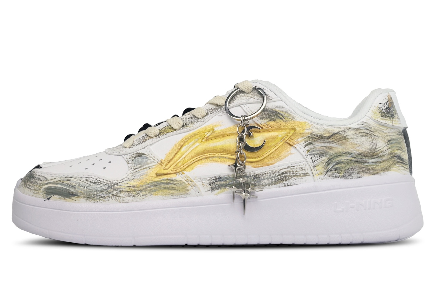 

Легкие, дышащие и нескользящие низкие скейтбордные кроссовки LiNing для понтонных лодок, унисекс., белый