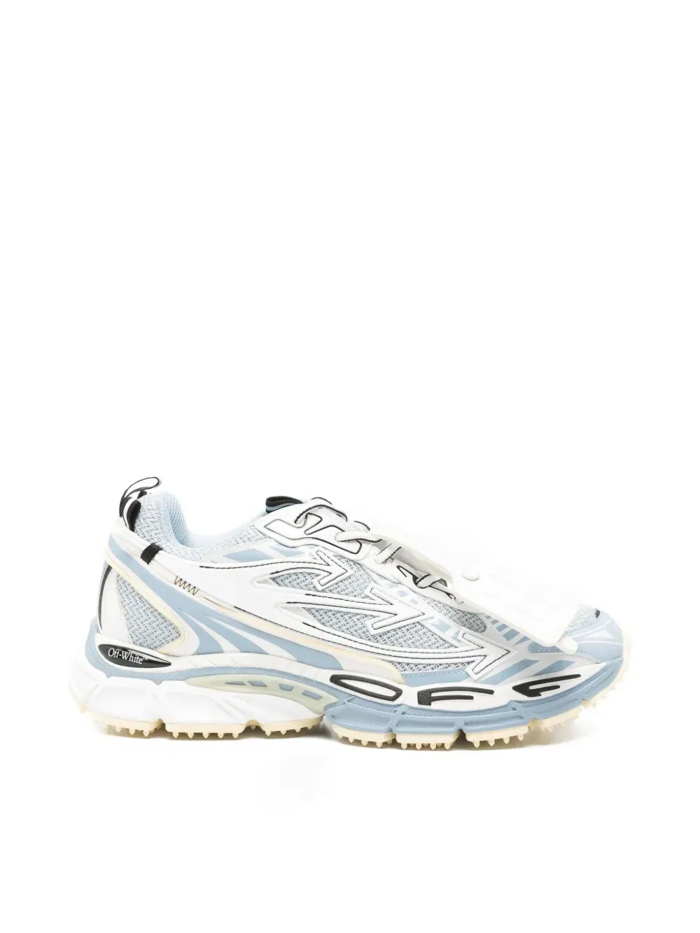 Кроссовки с панелями Off-White, синий