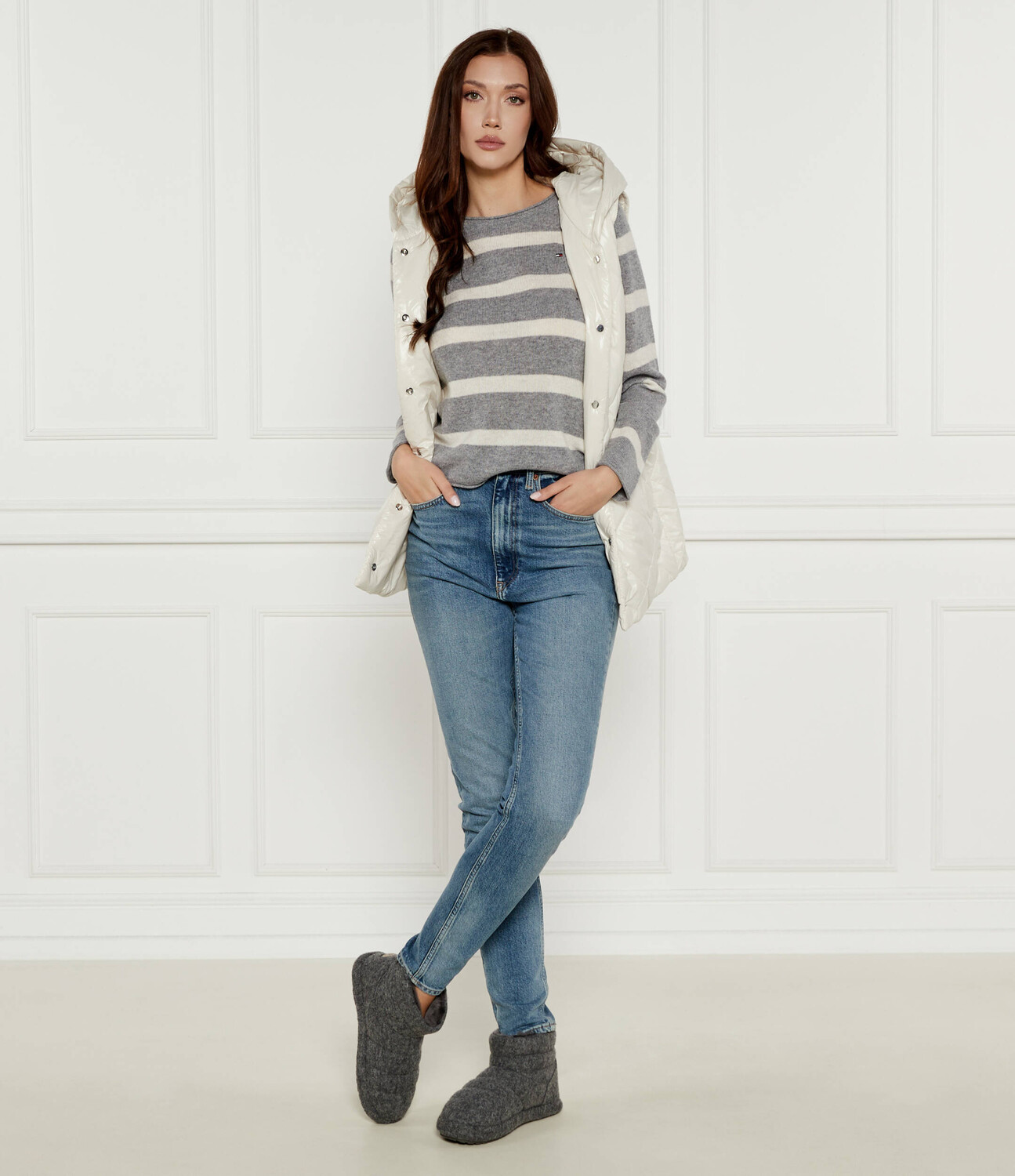 Свитер из шерсти Tommy Hilfiger Regular Fit, серый — фото 2