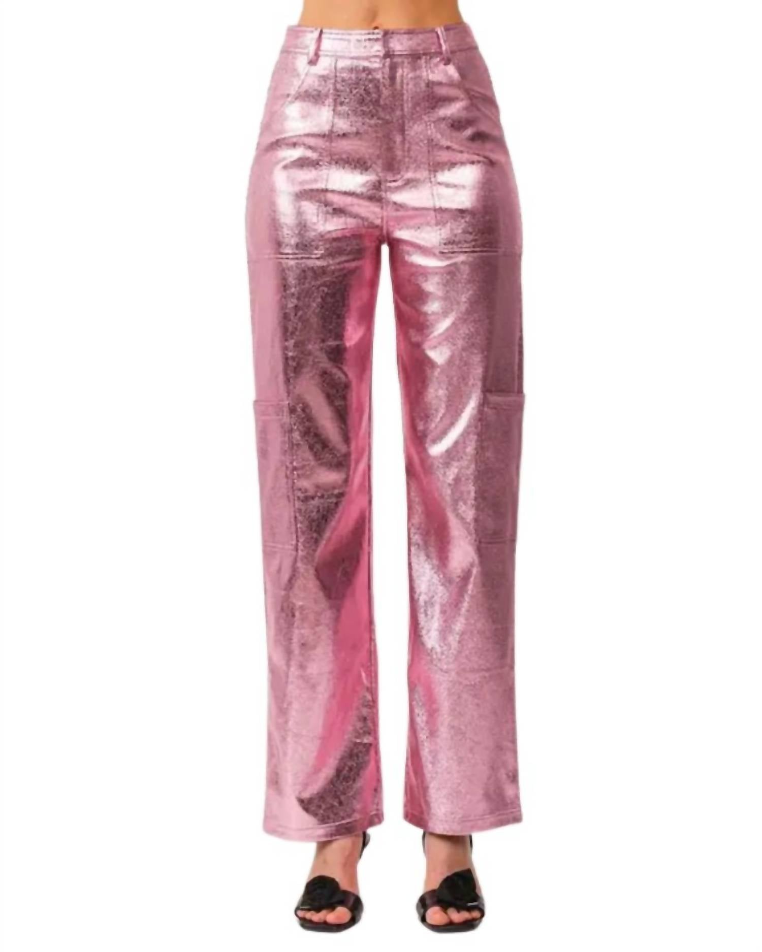 

Брюки Gaia Shimmer Utility в розовом золоте Sofie the Label