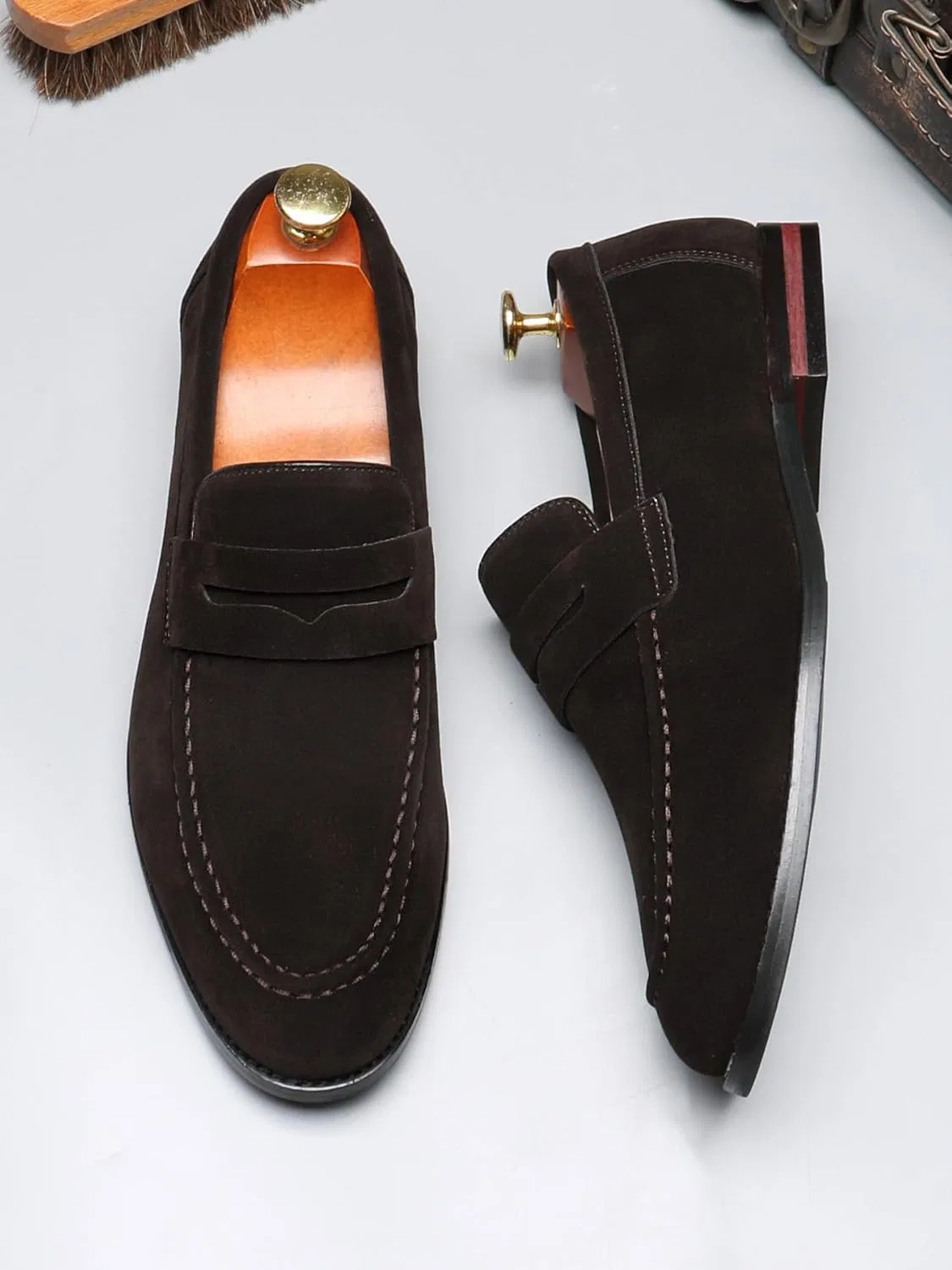 Лоферы кожаные Santimon Penny Loafers, коричневый — фото 2