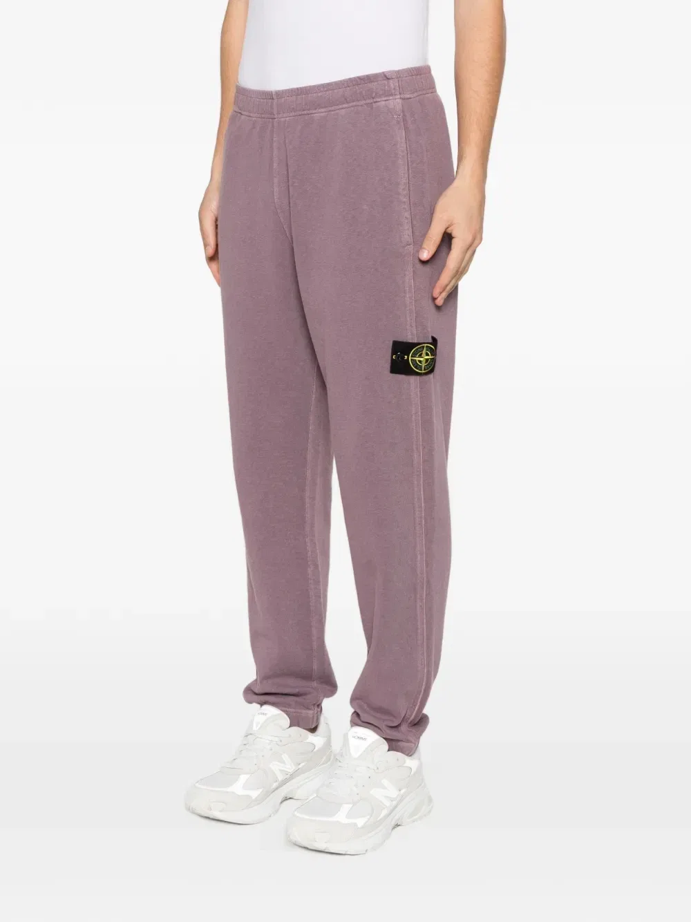 Спортивные брюки с нашивкой-логотипом Stone Island, фиолетовый — фото 3