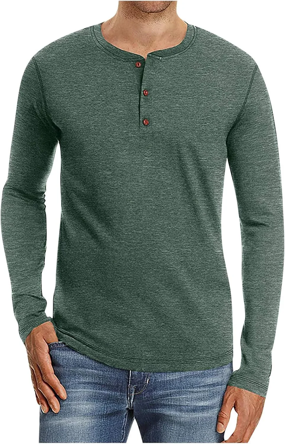 

Мужская рубашка-поло Henley с длинным рукавом, S-2XL RTRDE