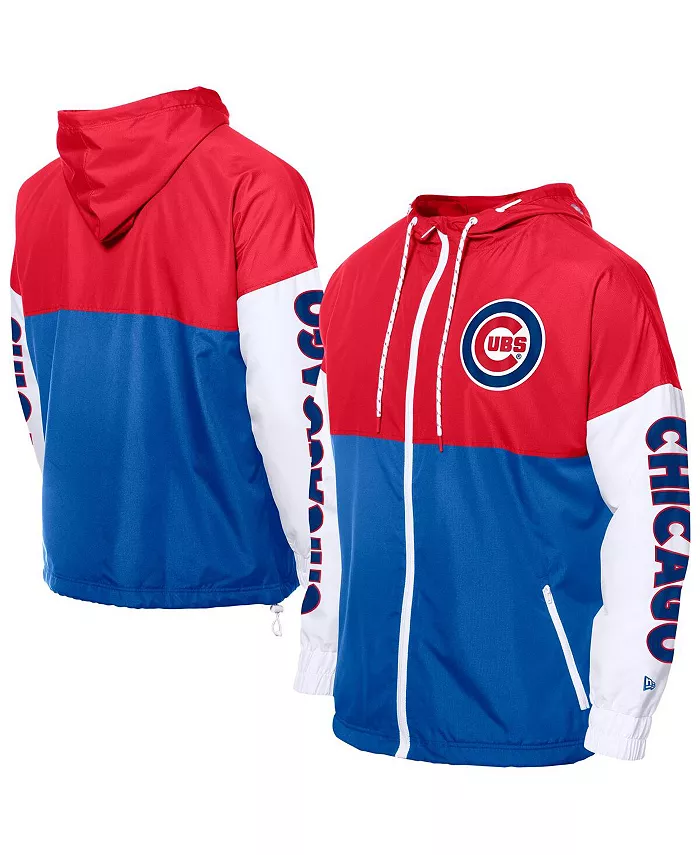 

Мужская ветровка-худи с молнией Chicago Cubs в цветовой гамме Royal/Red New Era
