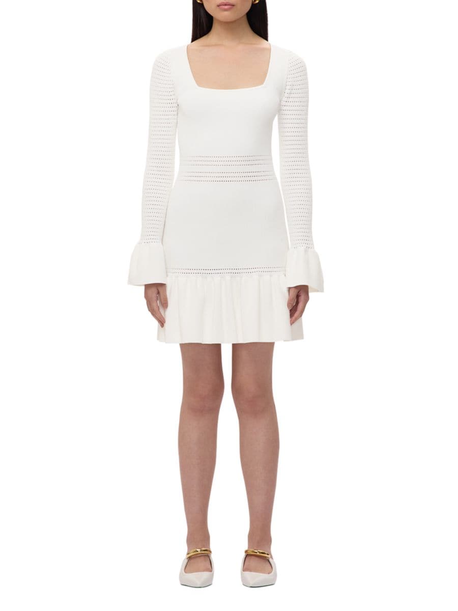 

Мини-платье Colette Knit Hervé Léger, цвет Alabaster