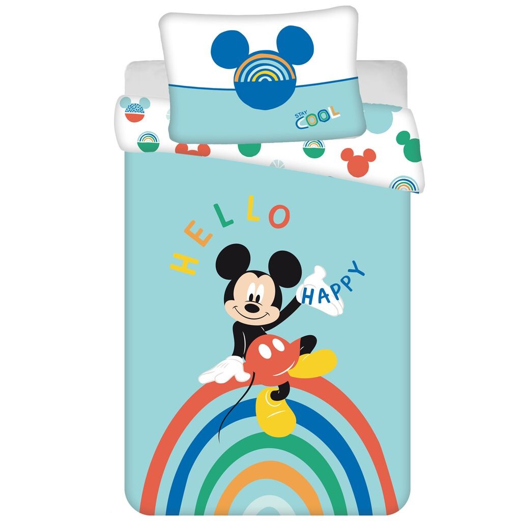 

Пододеяльник Disney Mickey Mouse BABY, радужный - 100 x 135/40 x 60 см - хлопок