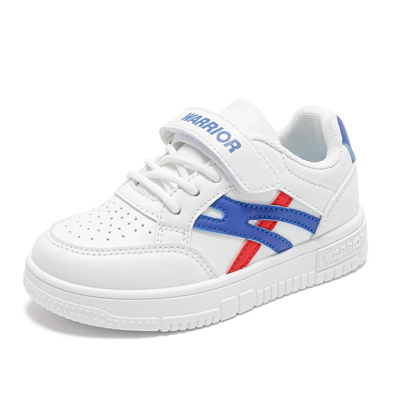 Детские скейтерские кроссовки из искусственной кожи low top WARRIOR, белый/розовый — фото 4