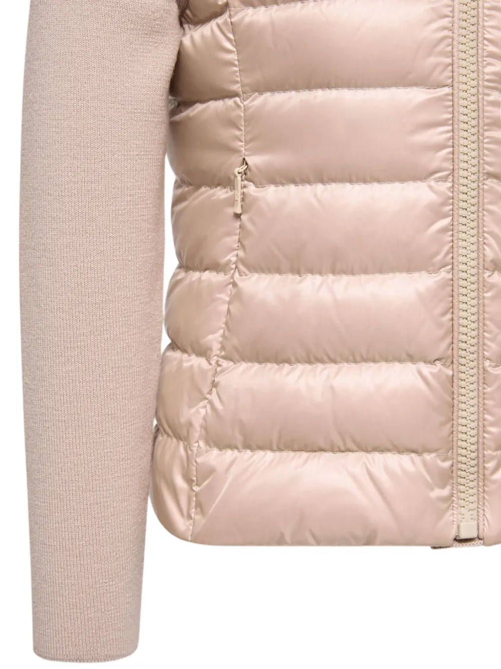 Куртка с высоким воротником на молнии Moncler Enfant, бежевый — фото 4