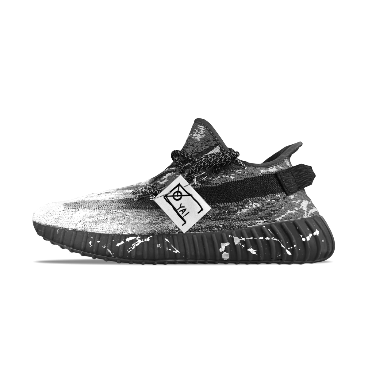 

Adidas Originals Изи Буст 350 V2 устойчивые к истиранию низкие кеды унисекс черно-белые, цвет Black White