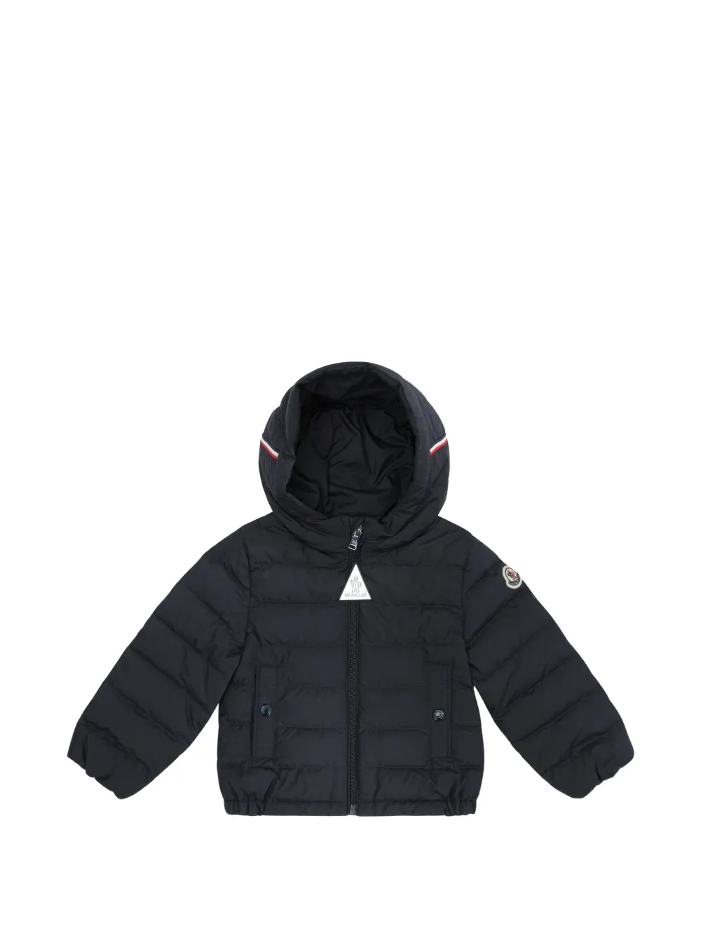 

Стеганая куртка с капюшоном Moncler Enfant, синий
