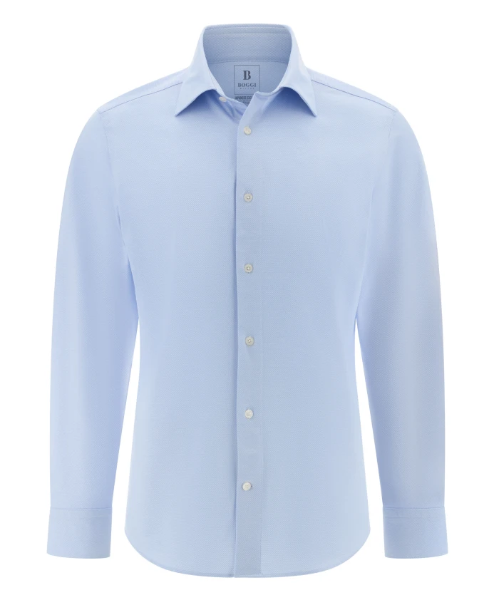 

Японская трикотажная рубашка-поло стандартного кроя Boggi Milano, синий