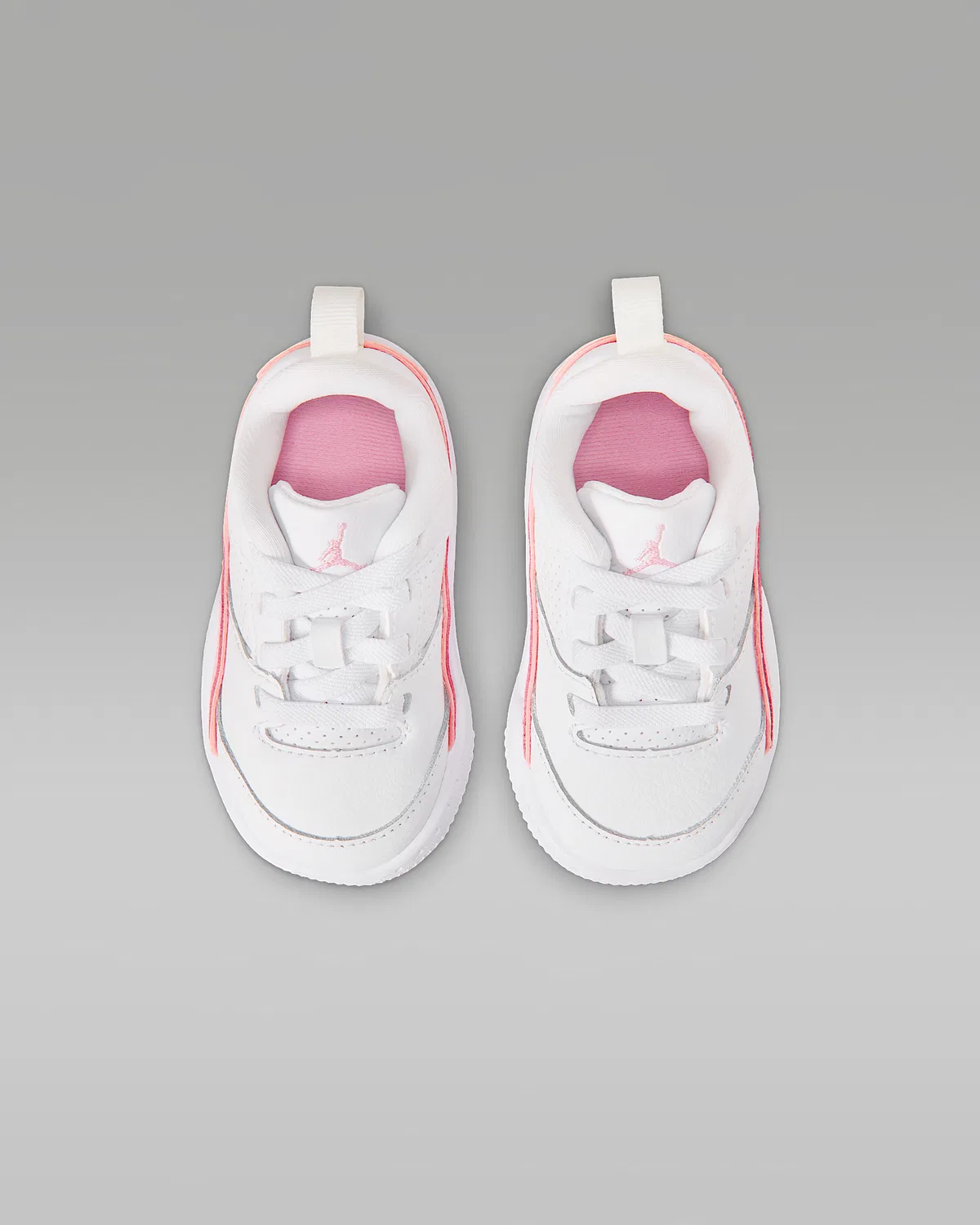 Детские кроссовки Jordan Flight Court, White/Medium Soft Pink — фото 4