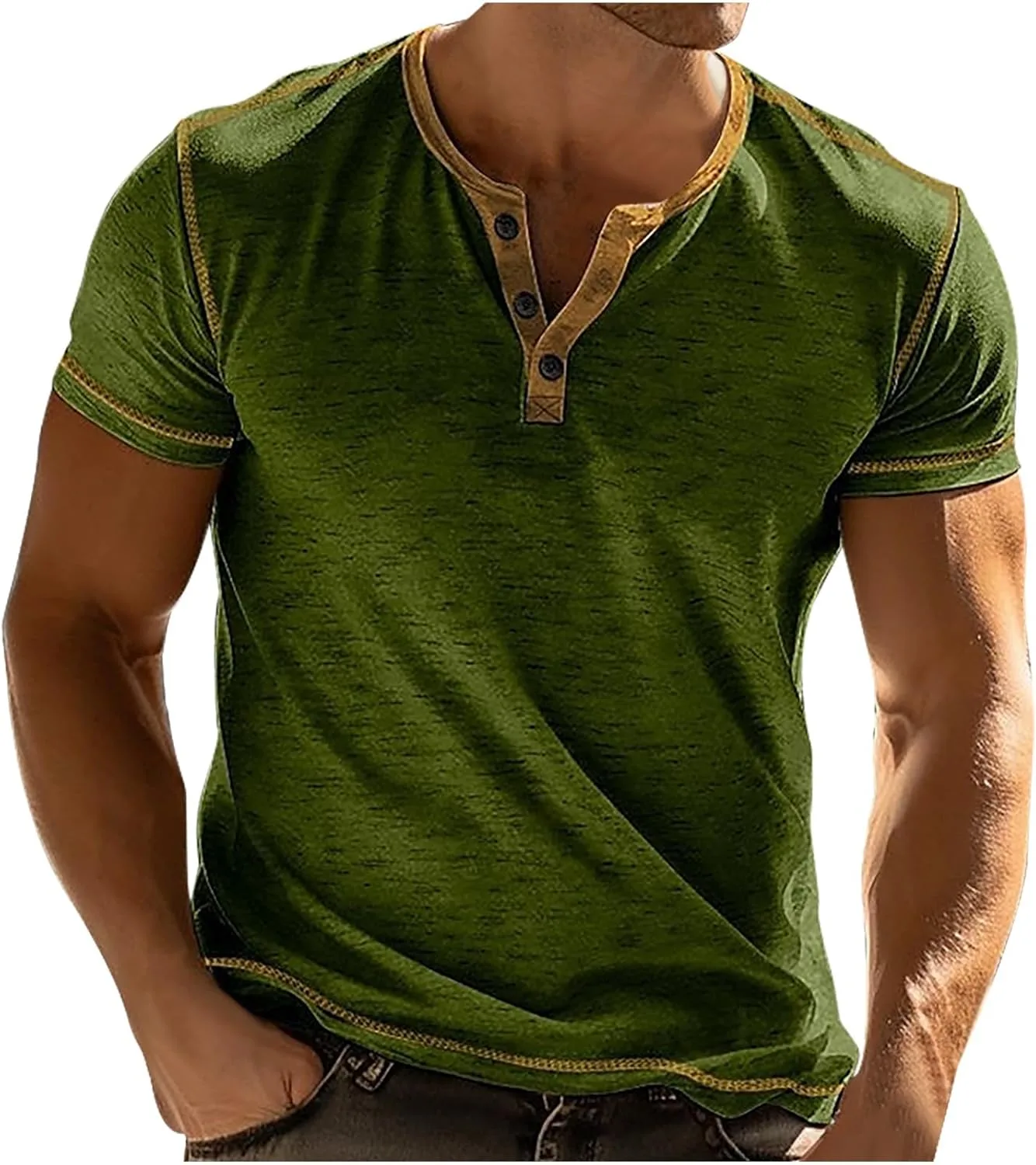 

Футболка Muscularfit для мужчин, свободный крой, короткий рукав, V-образный вырез