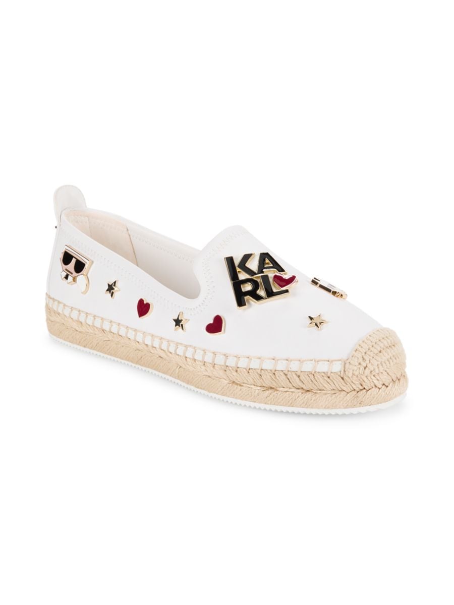 Эспадрильи с логотипом Malvie Karl Lagerfeld Paris, цвет Bright White