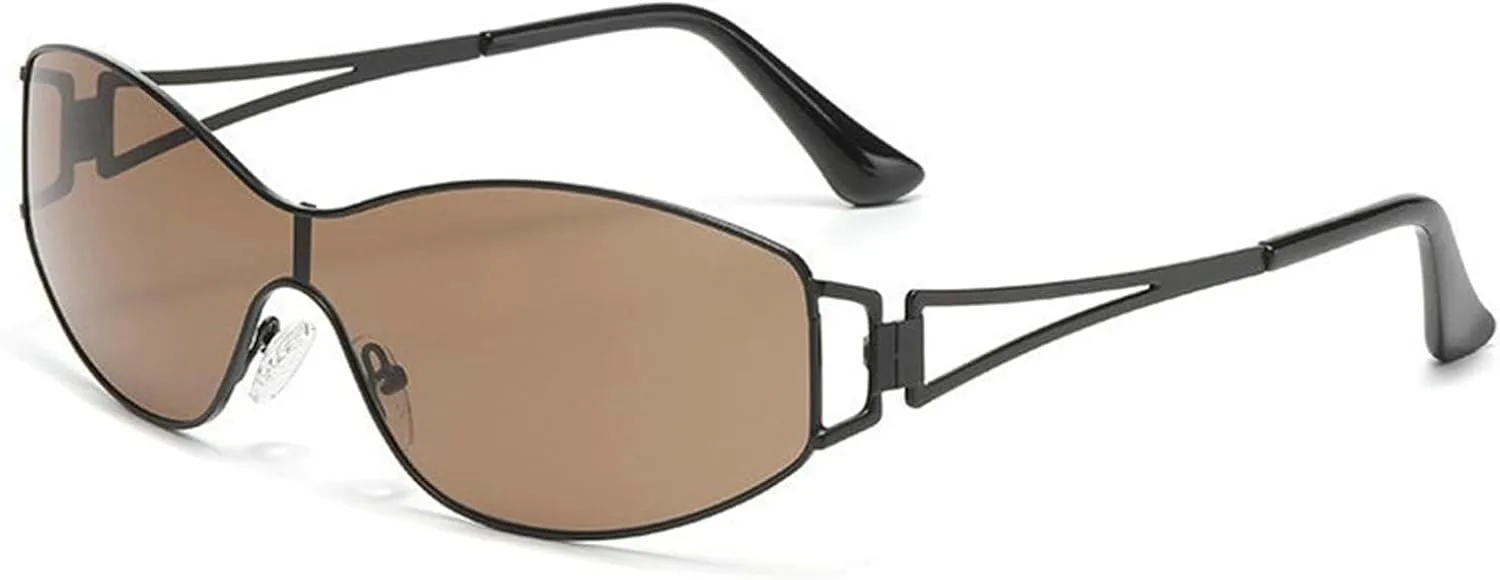 

Солнцезащитные очки COTIA квадратной формы для женщин и мужчин, модные панк-очки, цельные, с оригинальным дизайном, прямоугольные, в стиле Y2K, Black Tea