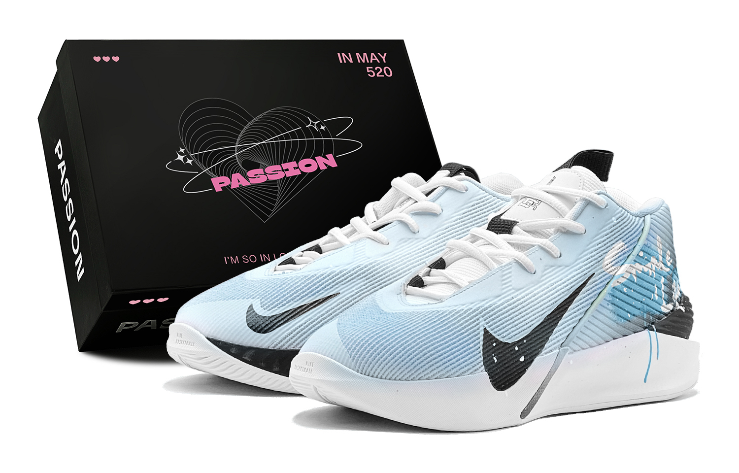 

Nike G.T. Jump Academy Carolina Blue Simple Life Abrasion Resistant высокие баскетбольные кроссовки мужские Ice Blue