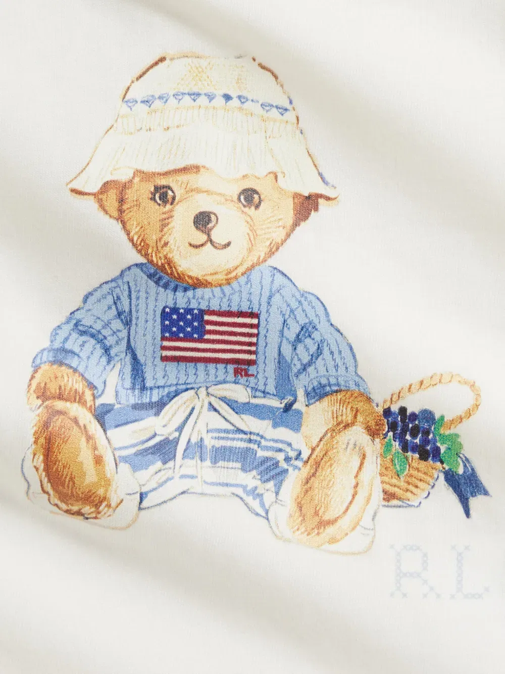 Комплект из полосатых шорт и топа Polo Bear Polo Ralph Lauren Kids, нейтральный — фото 3