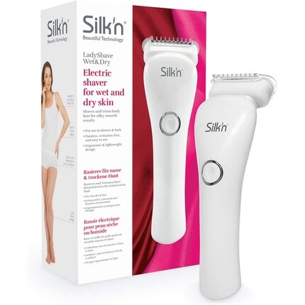 

Электробритва Ladyshave Wet&Dry для влажной и сухой кожи, белая, Silk'N