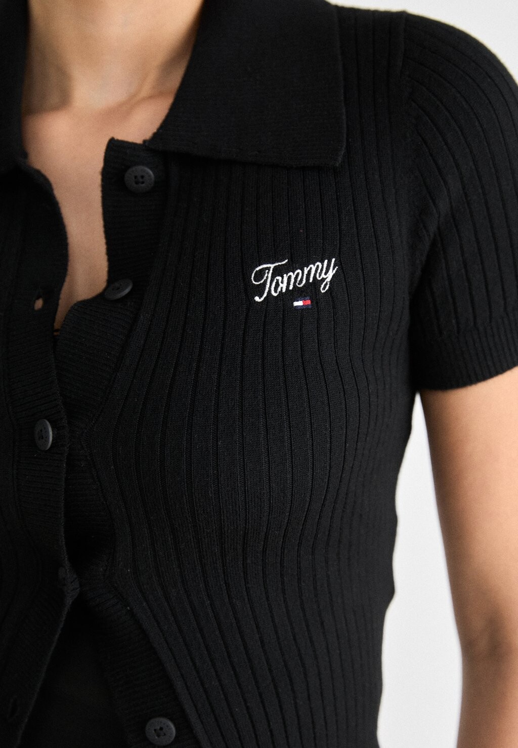

Кардиган SCRIPT POLO CARDIGAN Tommy Hilfiger, черный