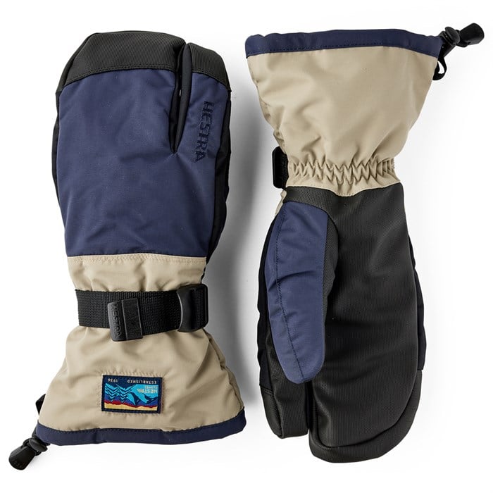 

Рукавицы Gauntlet sr с тремя пальцами Hestra, Dark Navy/Beige