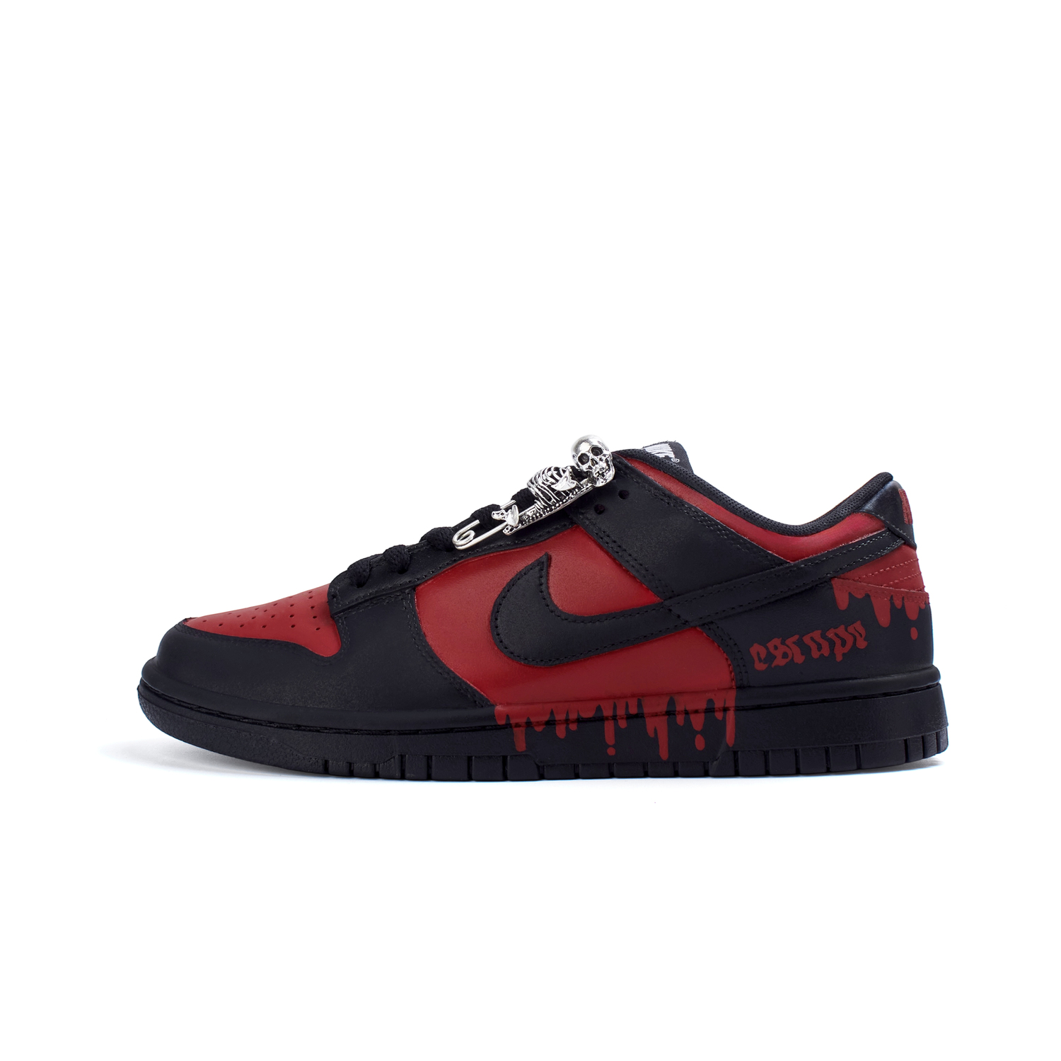 

Nike Повседневные кроссовки dunk black с амортизацией, устойчивые к истиранию, легкие, для детей, черно-красные, для подростков