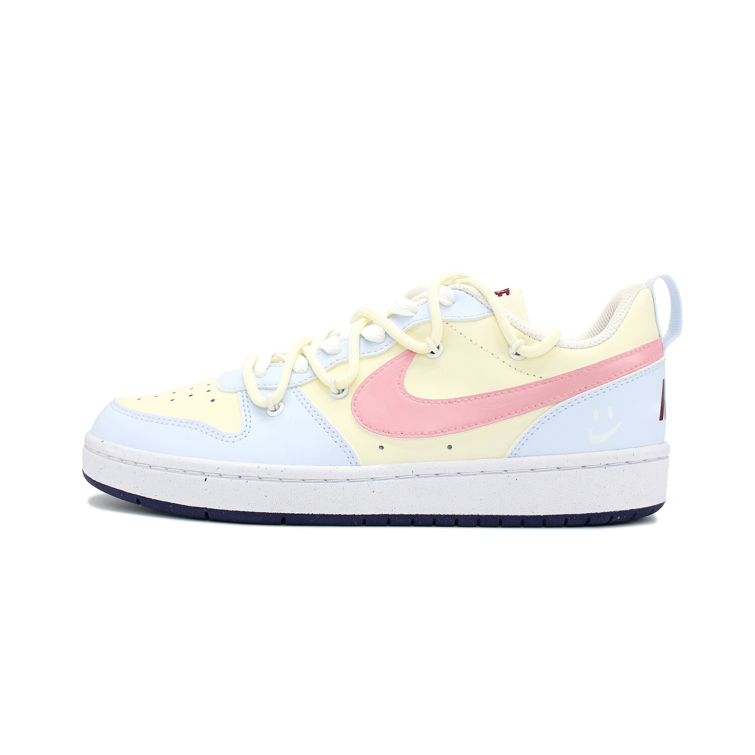 

Кроссовки Nike Court Borough Skateboarding Shoes Women's Low-top Yellow/blue/pink, черный/серо-синий
