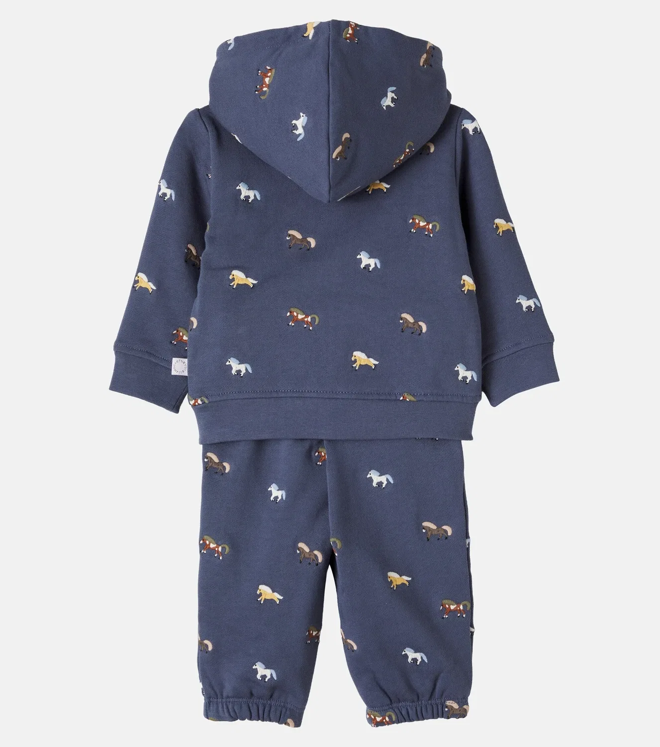 Комплект из худи с вышивкой и спортивных штанов Stella Mccartney Kids, синий — фото 3
