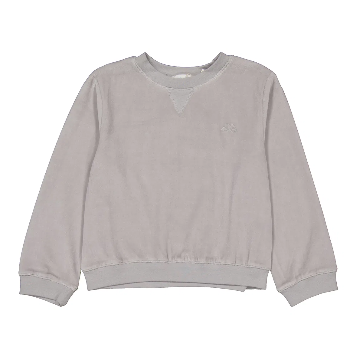 Свитер из велюра Kids Dusty Grey Velour Sweater Marie Chantal, Grey — фото 2
