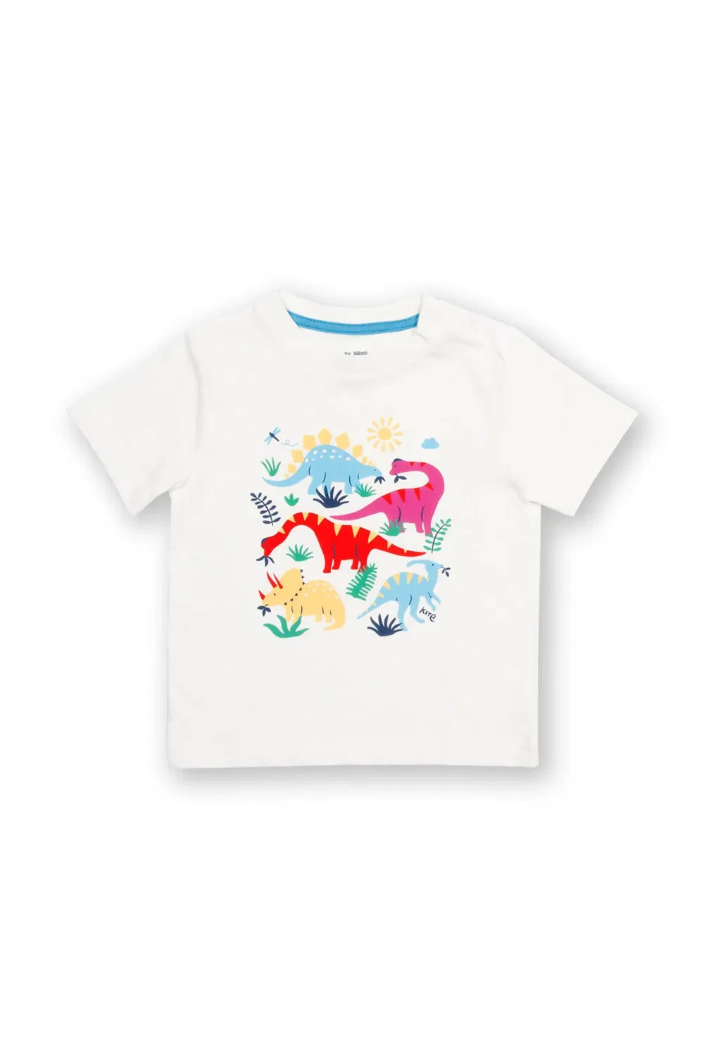 Детская футболка с принтом Dino Day Kite, Cream