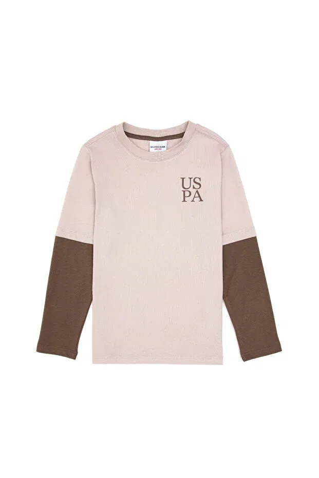 Детские свитшот с длинным рукавом U.S. Polo Assn., Stone — фото 2