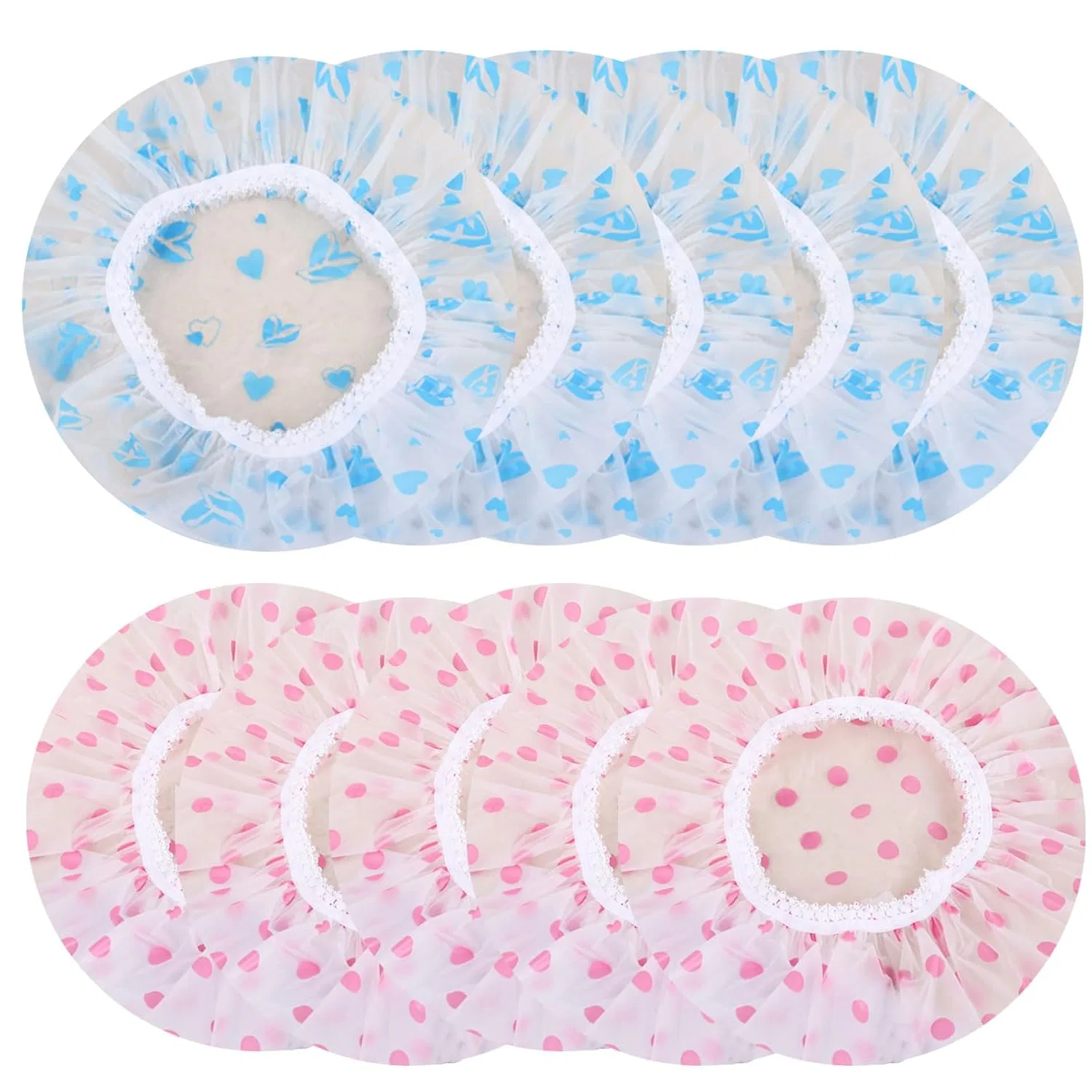 Набор шапочек для душа, 10 шт, xinxinlovee, мультиколор