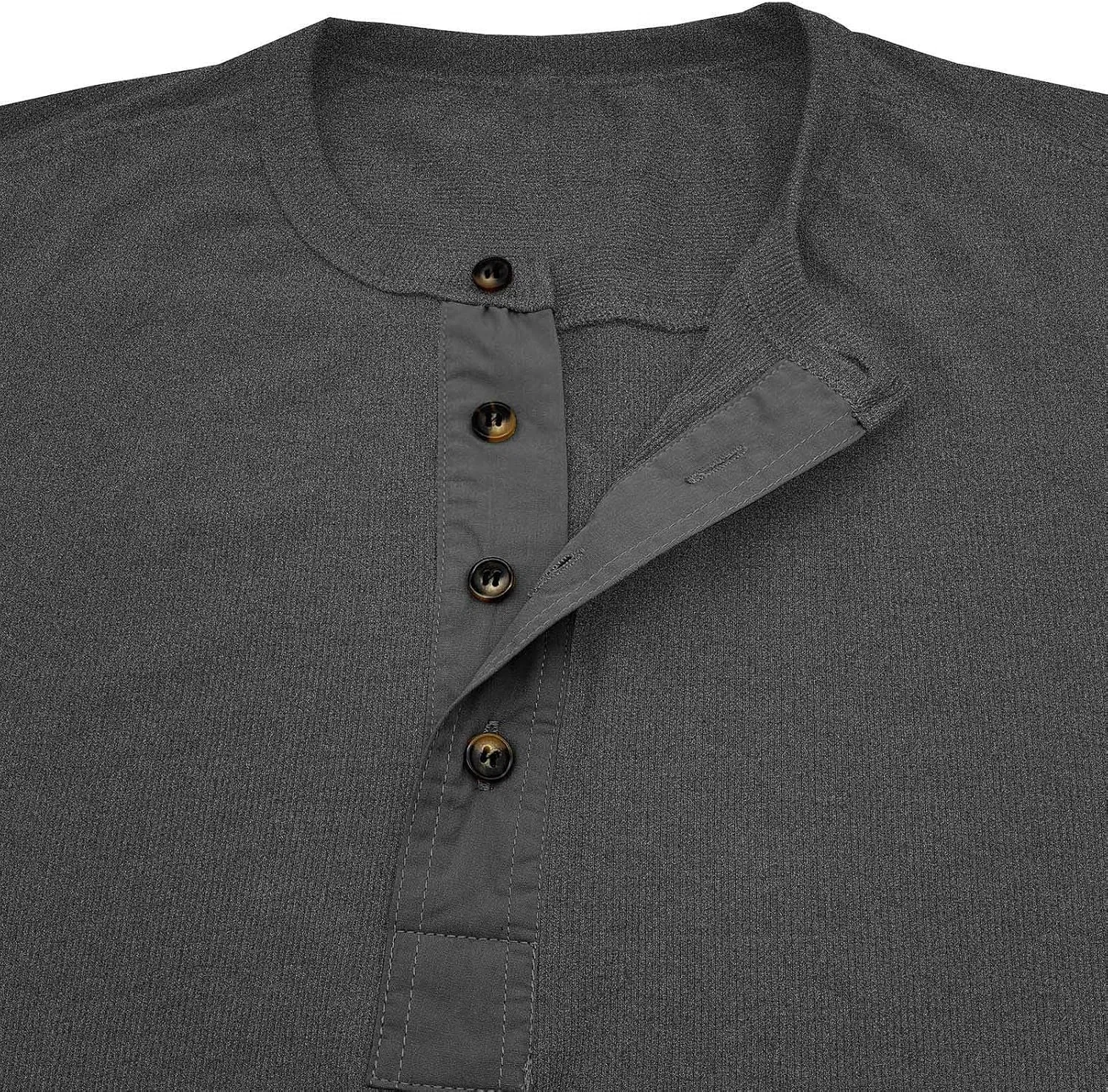 Мужская футболка с длинным рукавом Henley Jan, Dark Gray — фото 3
