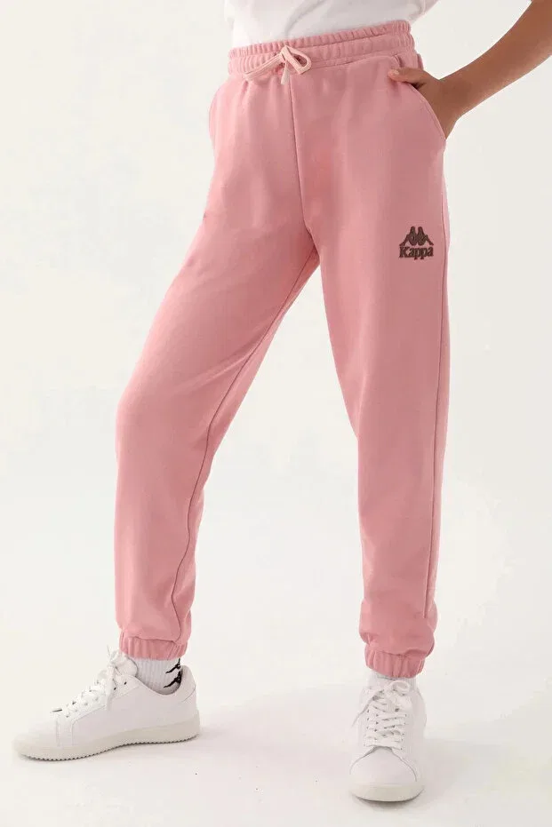 Детские спортивные штаны для девочек хлопковые Kappa, Pink — фото 4