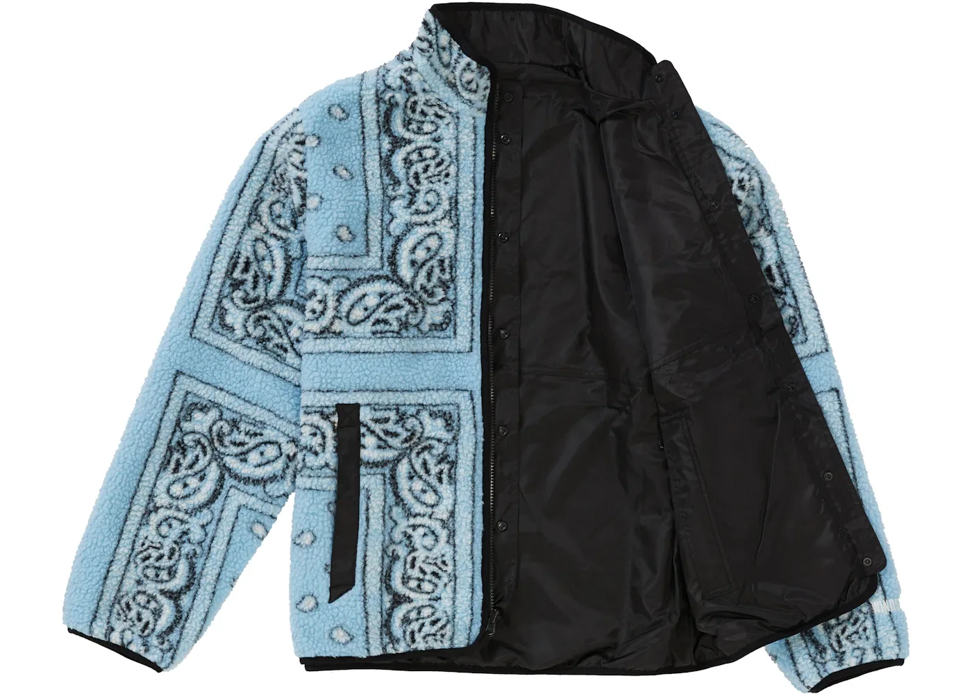 Мужская куртка-флиска двусторонняя Reversible Bandana Fleece Jacket Supreme, Light Blue — фото 2