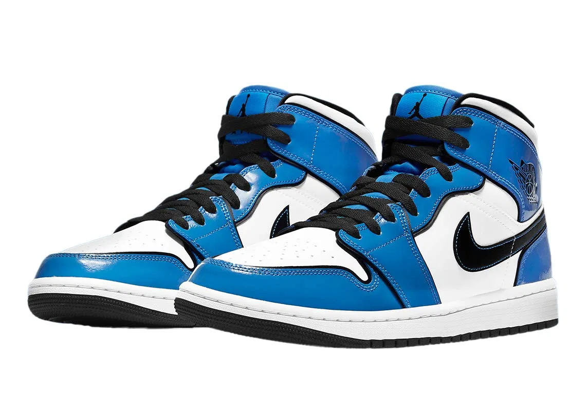 Детские кроссовки для мальчиков кожаные с принтом Jordan 1 NIKE, Yellow Toe — фото 3