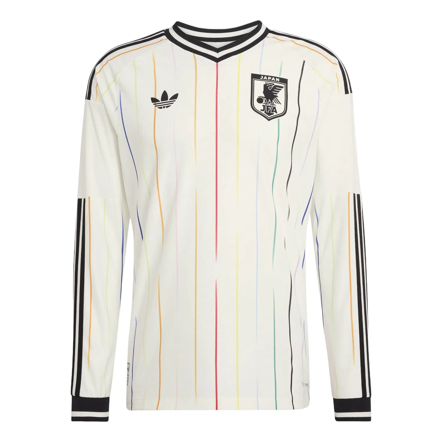 Мужская футболка с длинным рукавом Adidas Japan 26 Away Authentic Long Sleeve Jersey Off White Black, белый