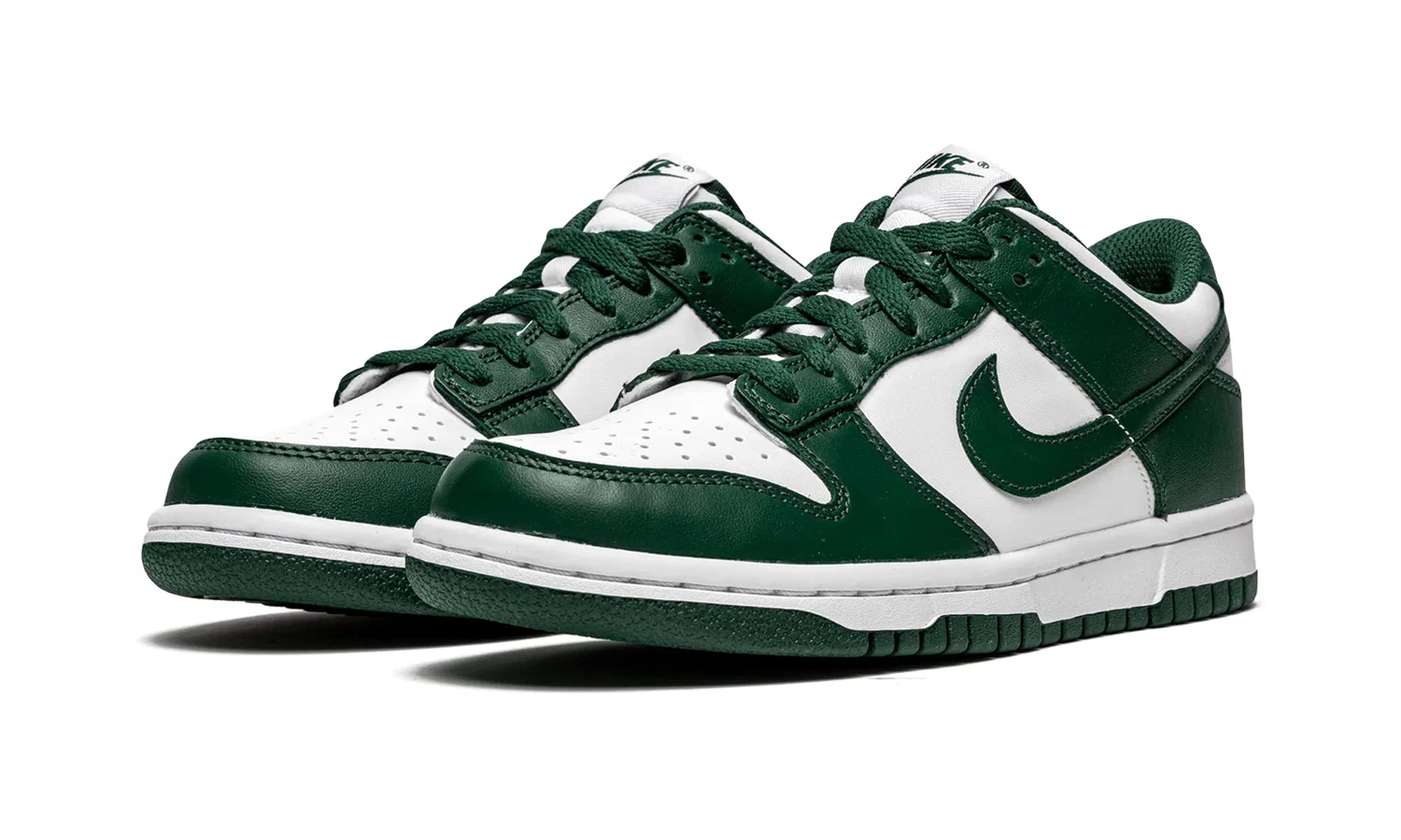 Детские кроссовки для мальчиков с принтом Dunk NIKE, White Green — фото 2