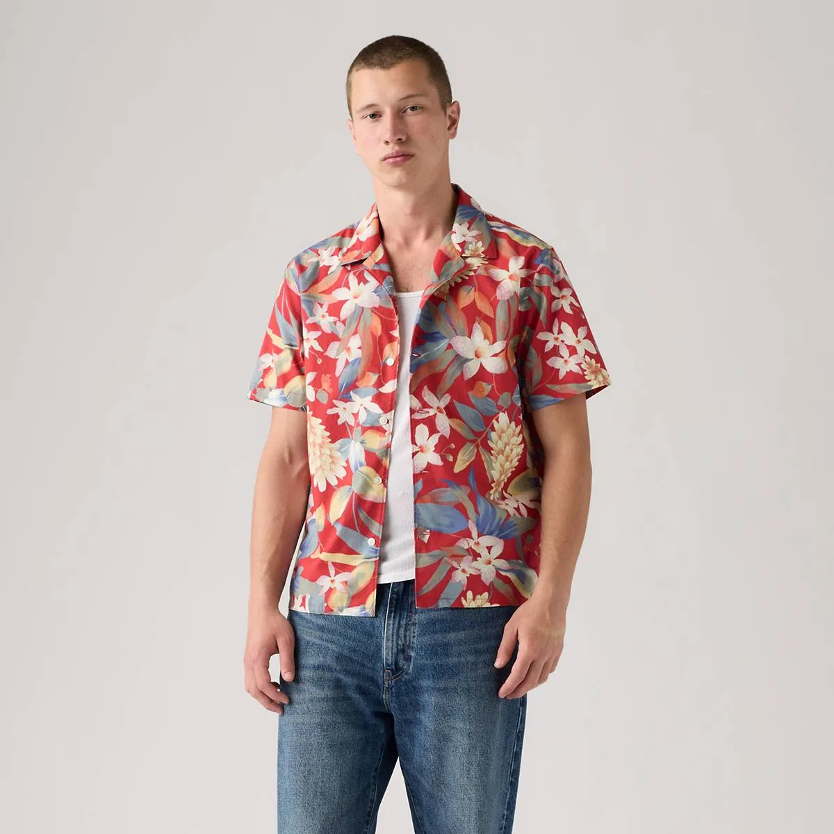 Стандартная походная рубашка «Закат» Levi's, Dallas Floral Print Red - Multi-Color — фото 3