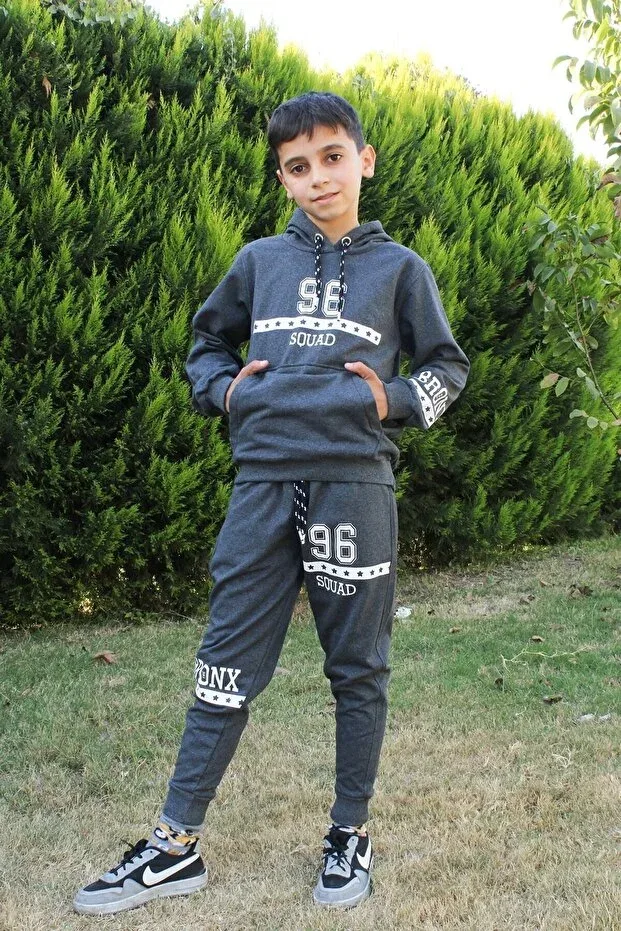 Детский спортивный комплект для мальчиков с принтом Ya Ko Kids, Smoke Grey — фото 2