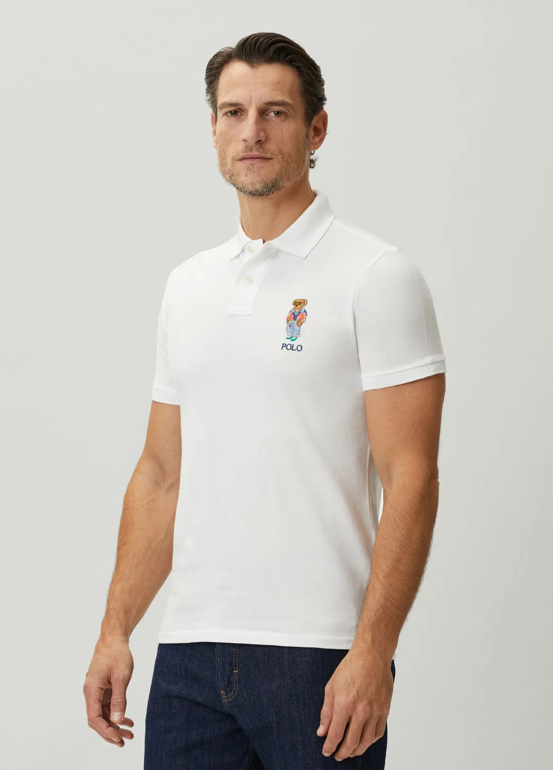 Поло Ralph Lauren Beyaz, белый — фото 3