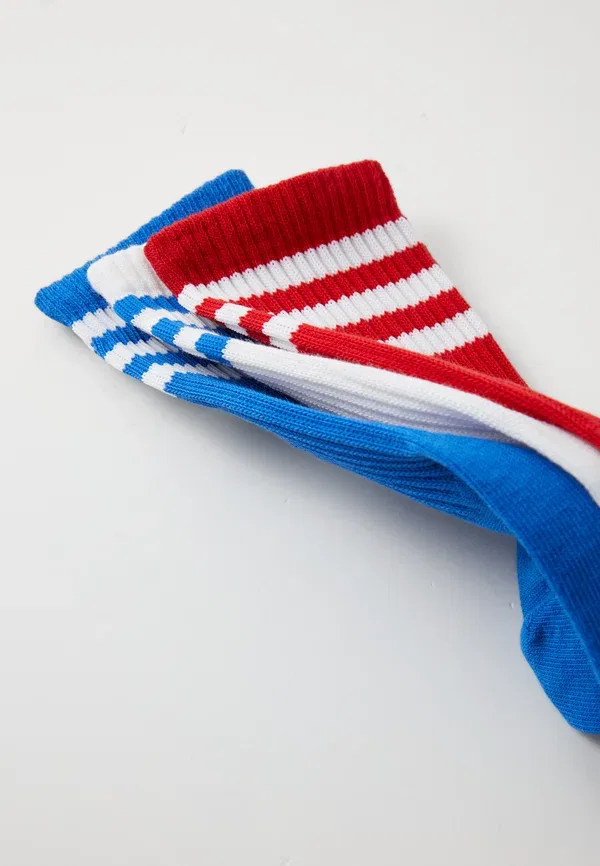 Комплект из 3 пар носков унисекс 3S Crew S Adidas Originals, белый/синий — фото 2