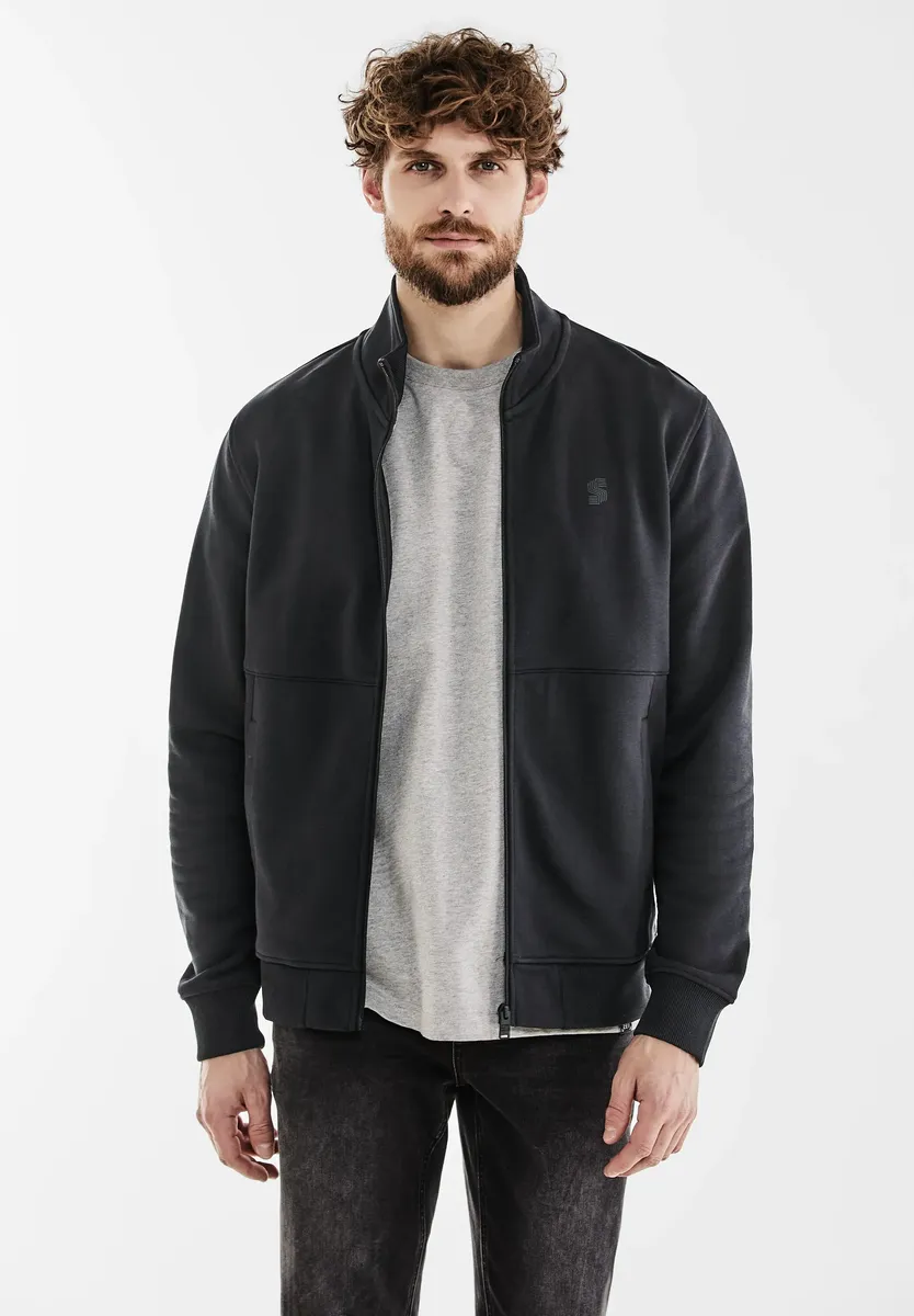 

STREET ONE МУЖСКАЯ толстовка с воротником стойкой Street One Men, черный