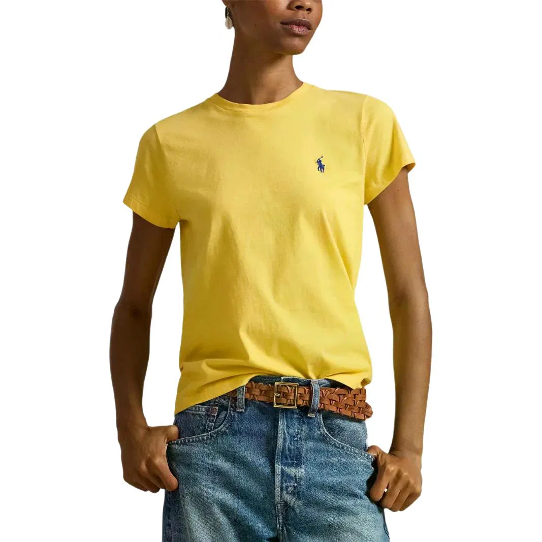 Футболка с круглым вырезом из хлопка, Polo Ralph Lauren, University Yellow — фото 4