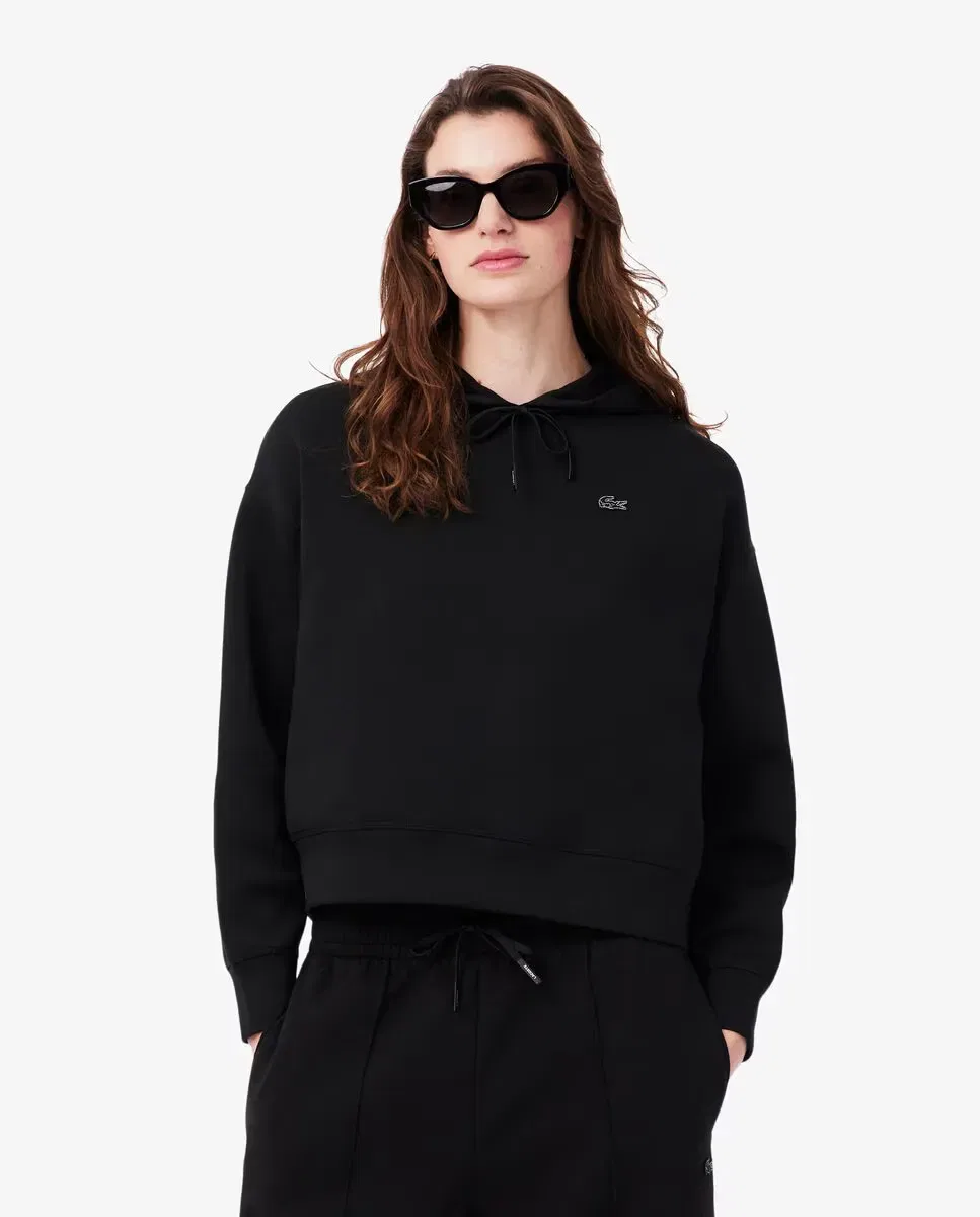 Худи Lacoste Negro оверсайз с капюшоном