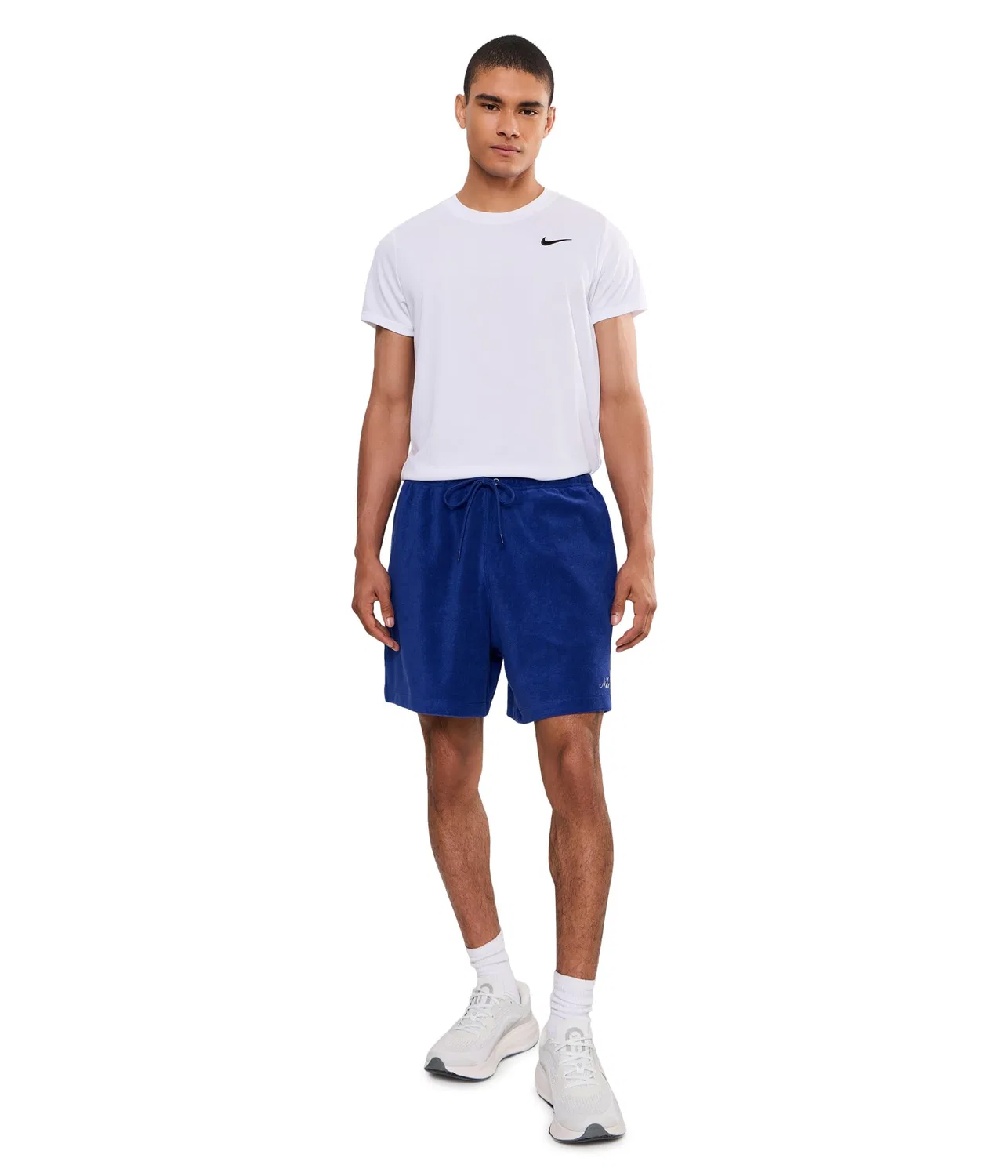 Клубные шорты из французской махровой ткани Nike, Deep Royal Blue/Soft Yellow/Soft Yellow — фото 2