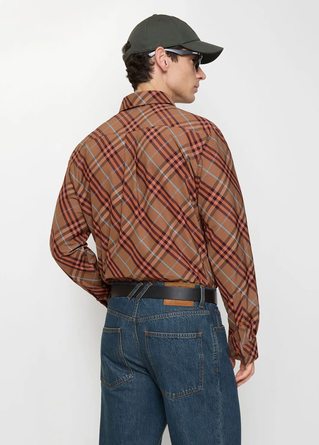 Рубашка Burberry Robert Check, оранжевый — фото 3