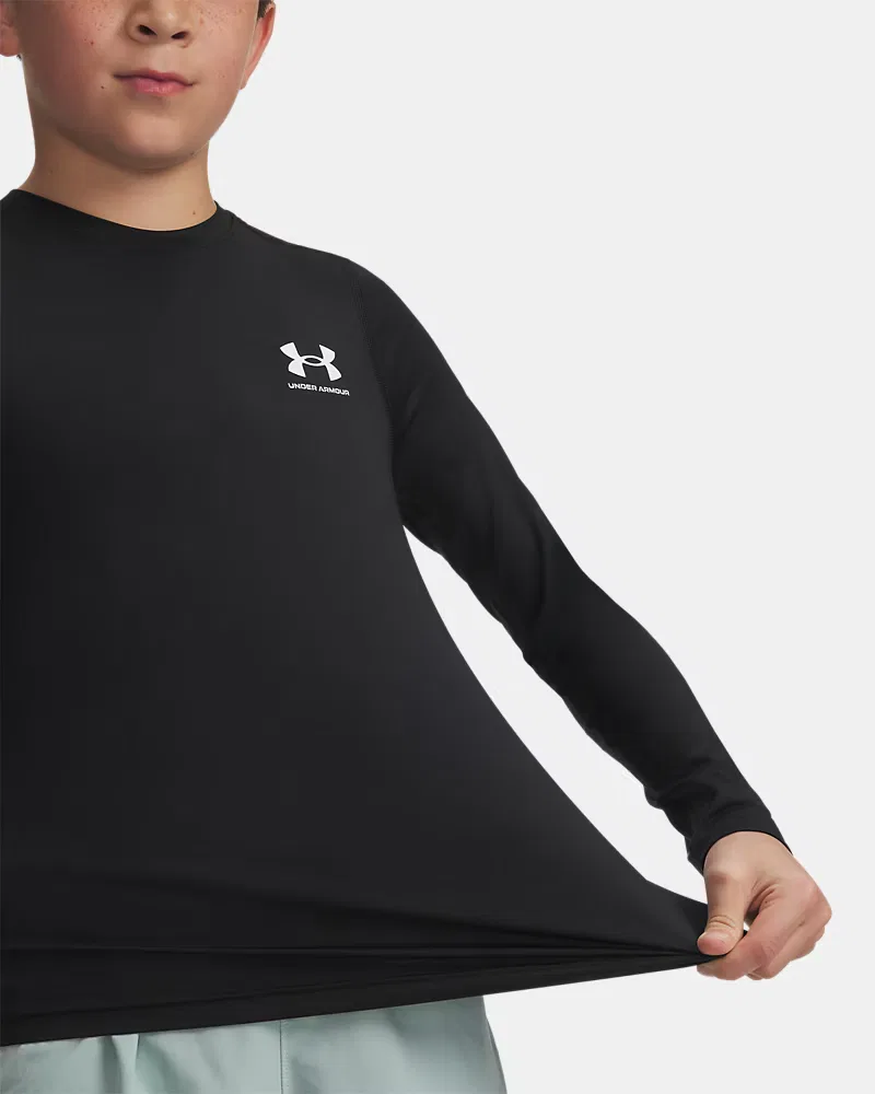 Лонгслив асимметричный HeatGear Asymmetrical Left UnderArmour, Black/White — фото 3